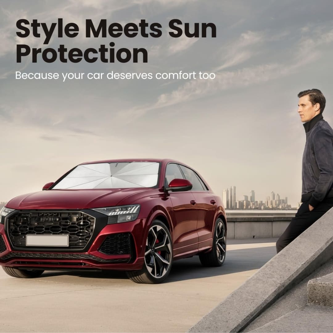 CarBro Foldable Car Windshield Sun Shade Umbrella UV Protection