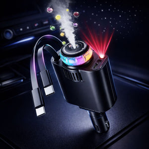CarBro 4 - in - 1 Retractable Car Charger | Fast Charging Multi Cable Car Adapter (All Variants) - CarBro