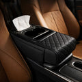 Multi-Function Car Armrest Cushion – With Cup Holder & Tissue Box | Premium Comfort & Storage Organizer